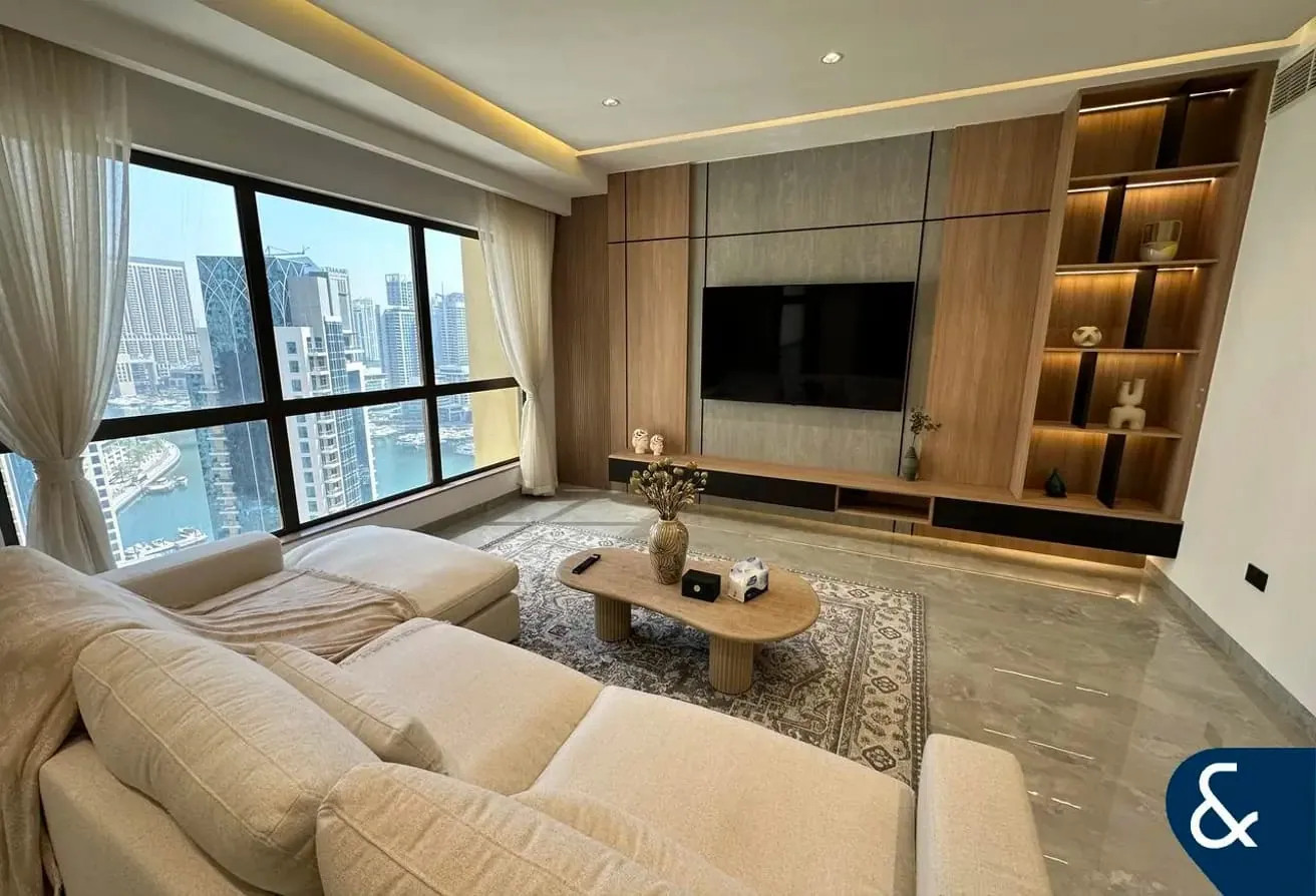 Marina & Partial Dubai Eye View | Renovated