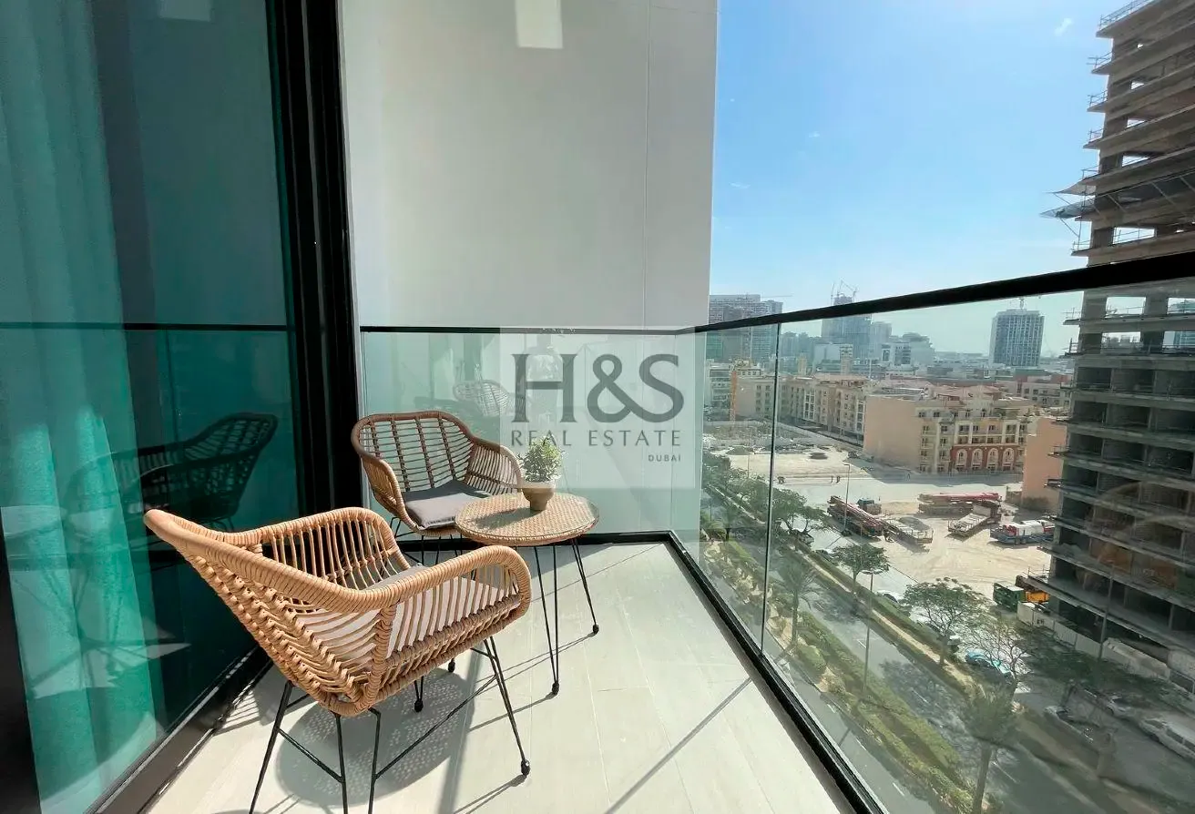 Furnished 1BR |Binghatti Amber |City & Garden View
