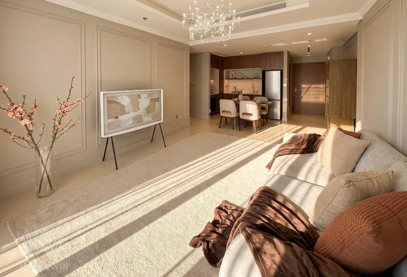 Partial Palm View |Fully Furnished |Private Beach