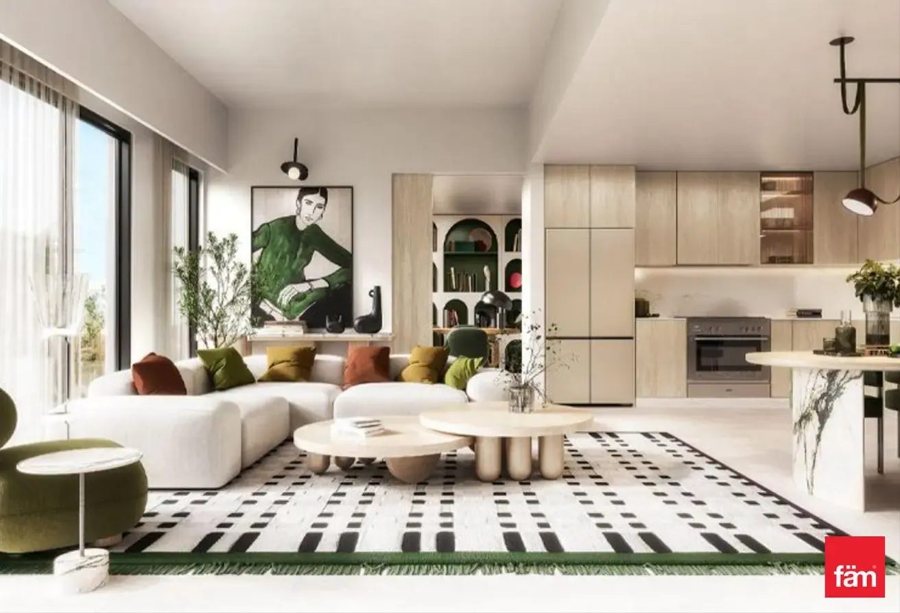 Elegant Living Green Surroundings Modern Serene