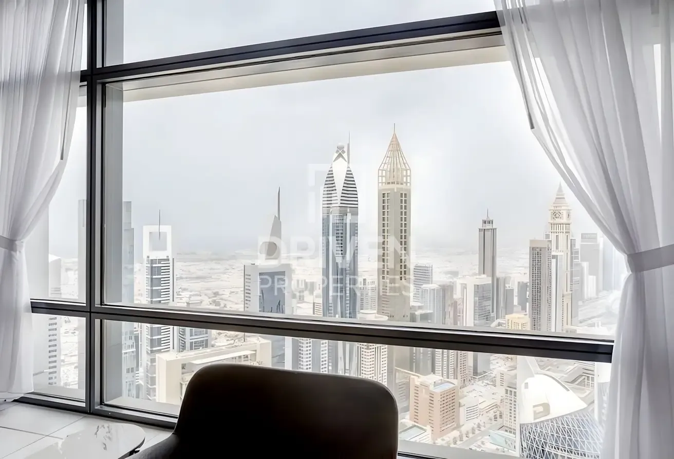 Furnished with Clear Burj View | High floor