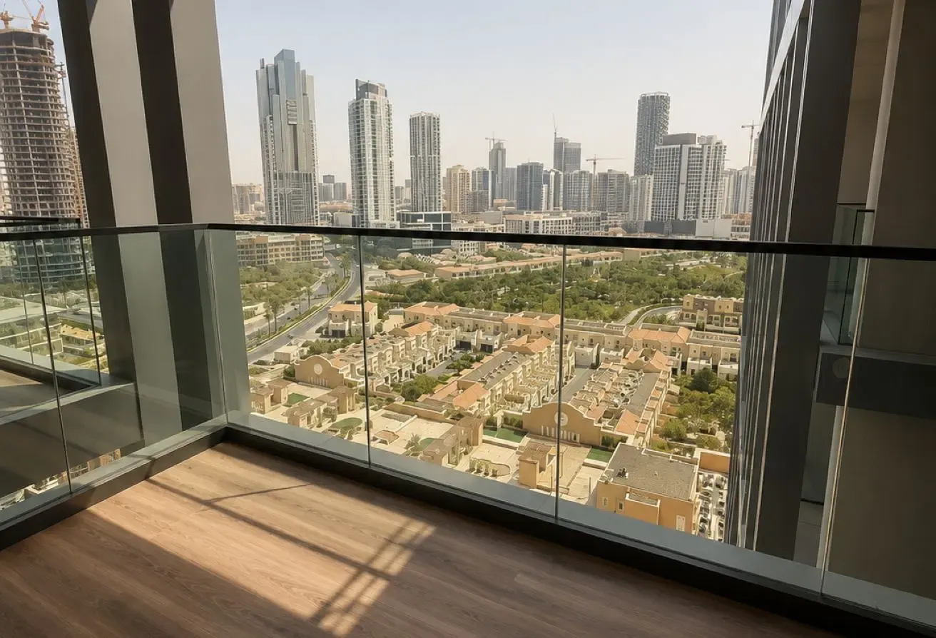 Studio Apartment | AB Cavalier JVC | Balcony With