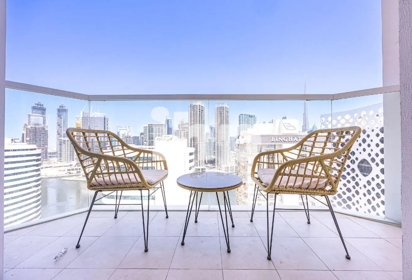 High Floor | Canal & Burj view | Semi furnished