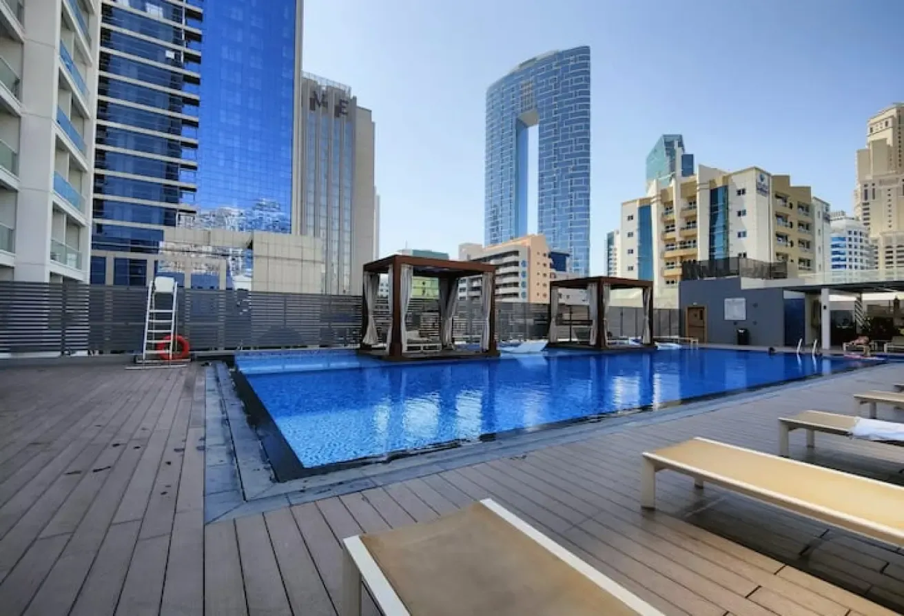 Marina View Studio | Balcony, Pool & Gym Access