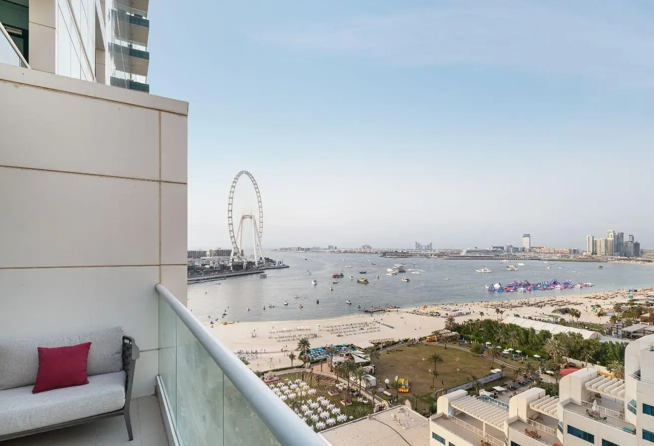 Luxury 4BR in JBR, Sea View & Private Beach Access