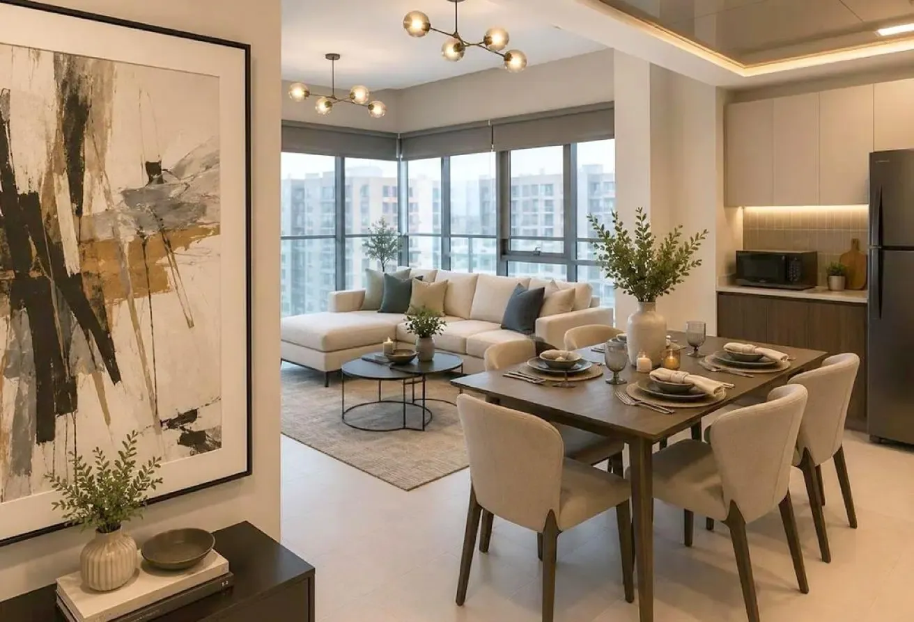 Fully Furnished 1 bed - Dubai South - 12 Cheques