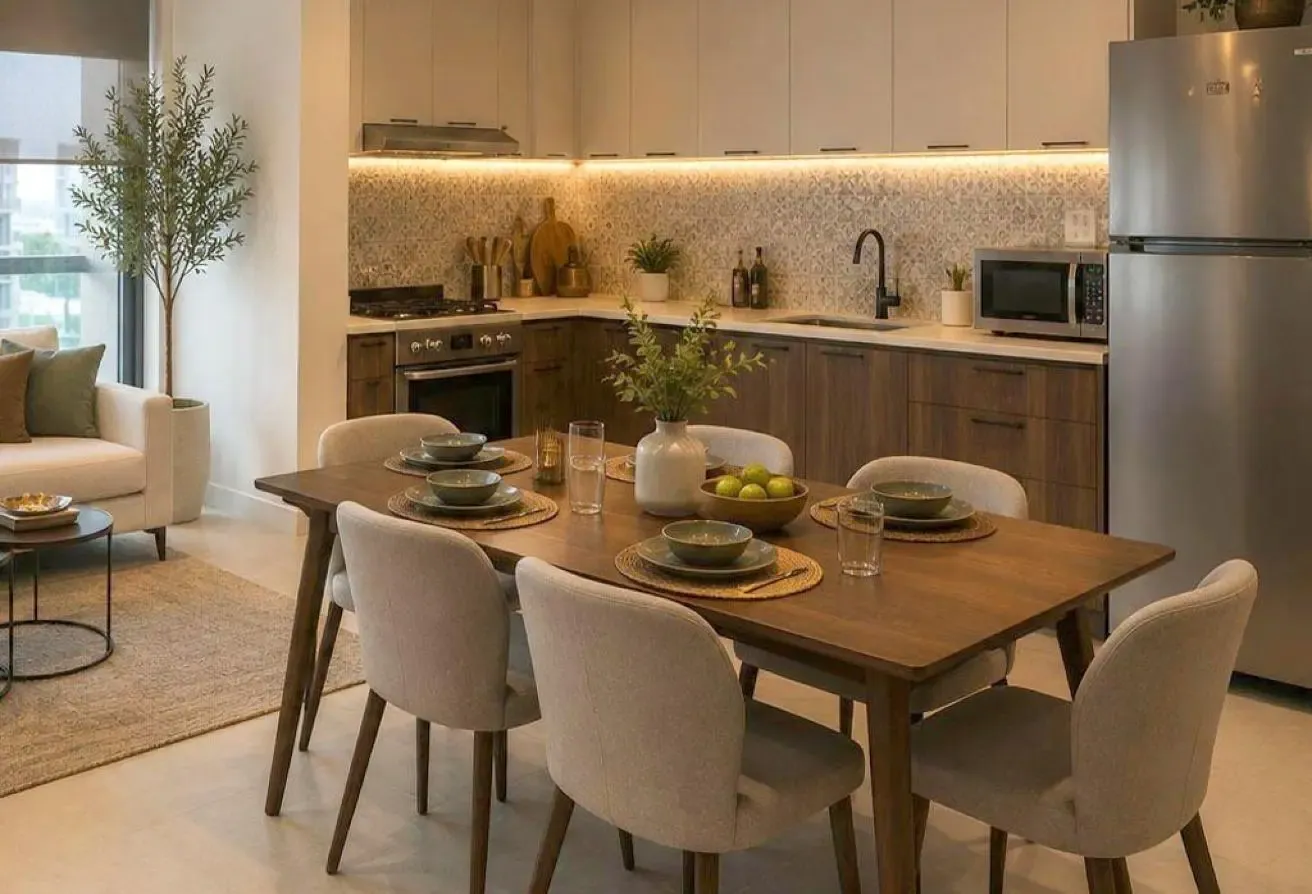 Fully Furnished 1 bed - Dubai South - 12 Cheques