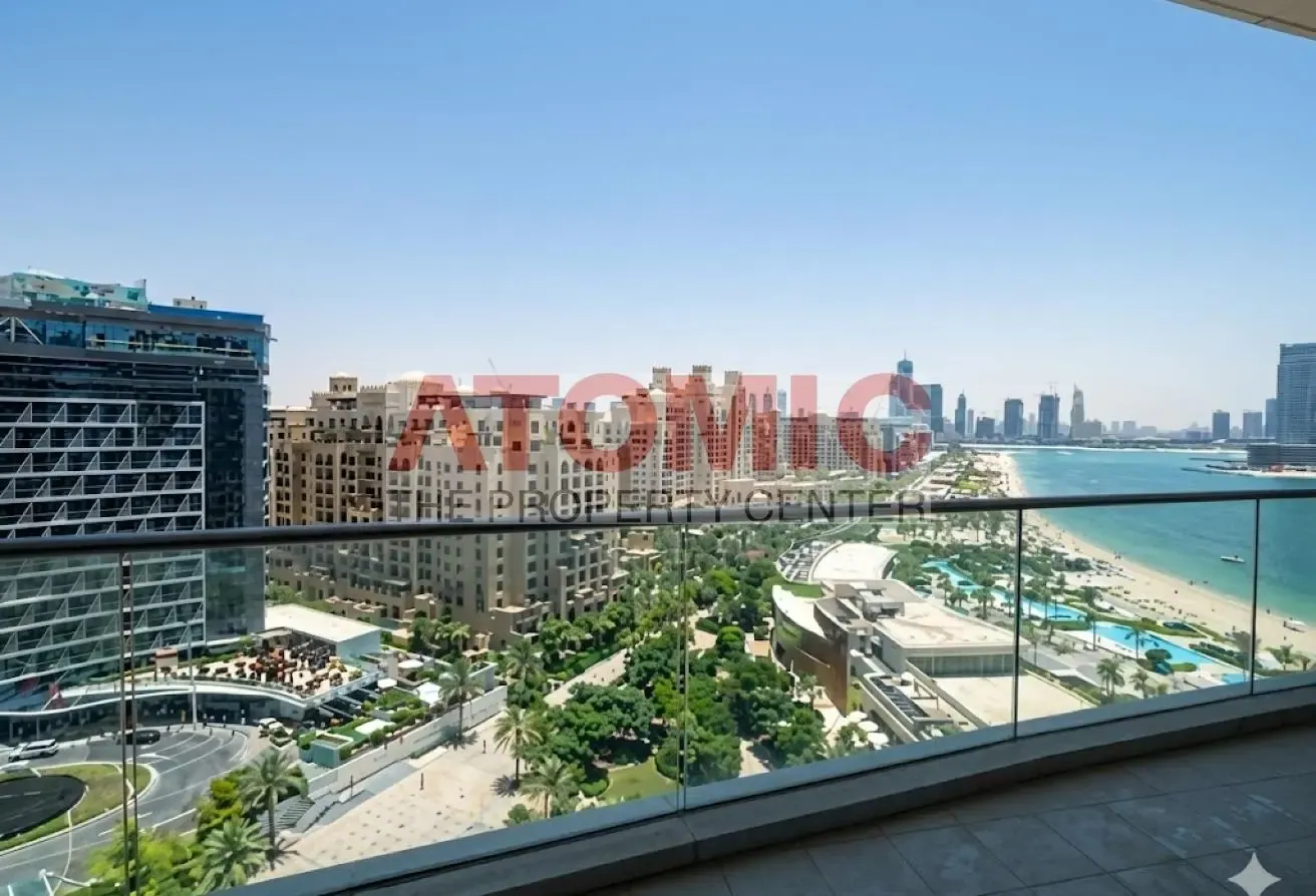2 bed+study with sea and marina view.