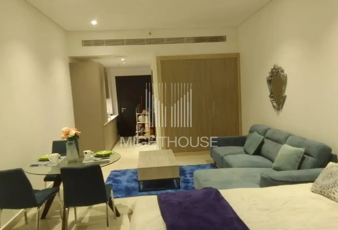 Furnished Studio | Balcony & City View |12 Cheques