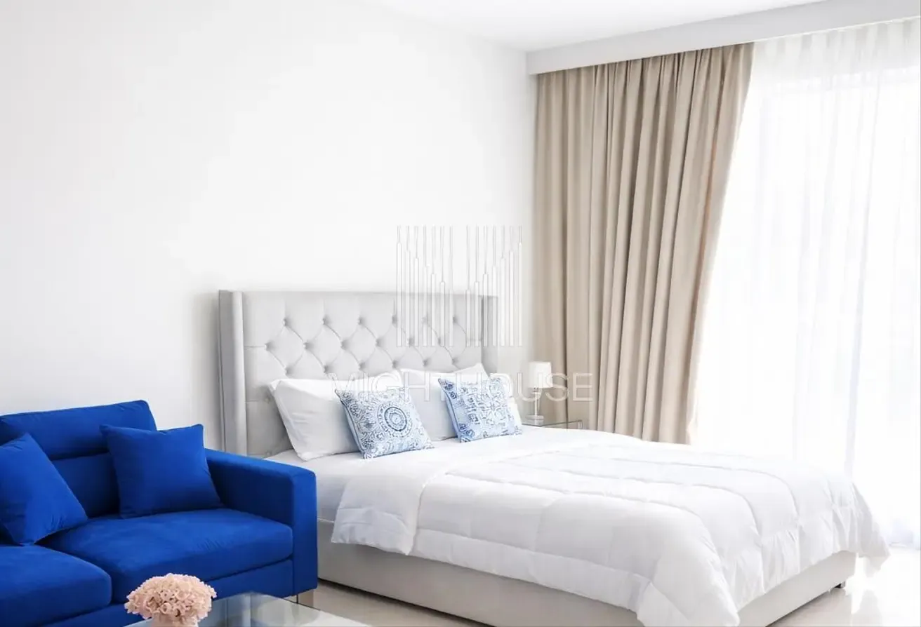 Furnished Studio | Balcony & City View |12 Cheques