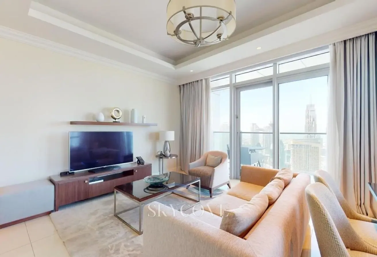 Premium 2BR | Fountain & Burj View | High Floor