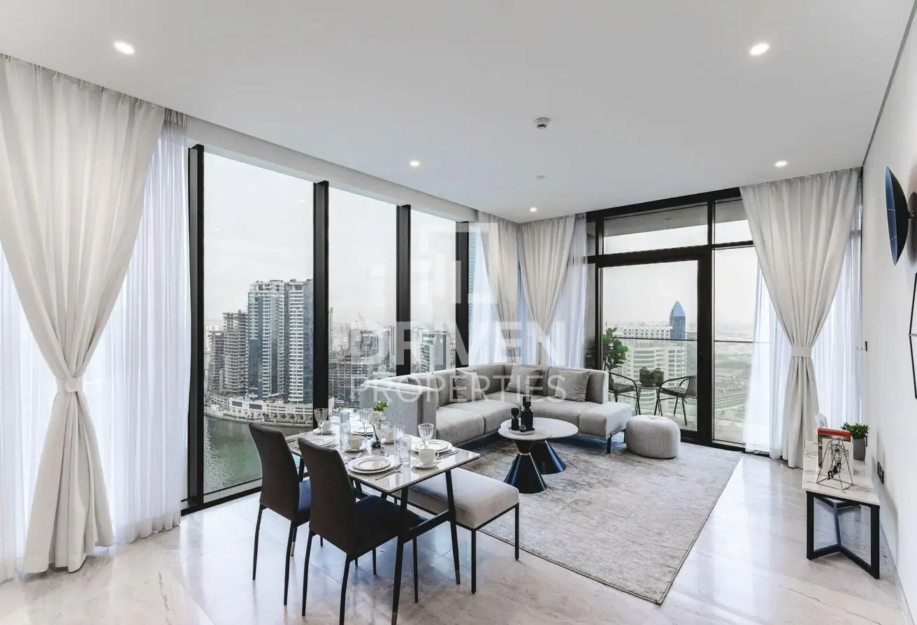 High Floor | Canal and Burj View | Furnished