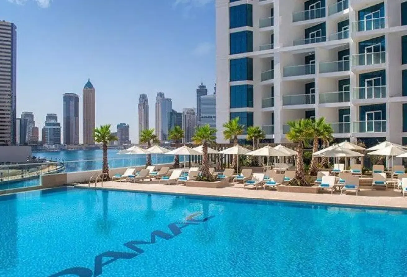 Triple View | Burj Khalifa, Canal & Pool Views