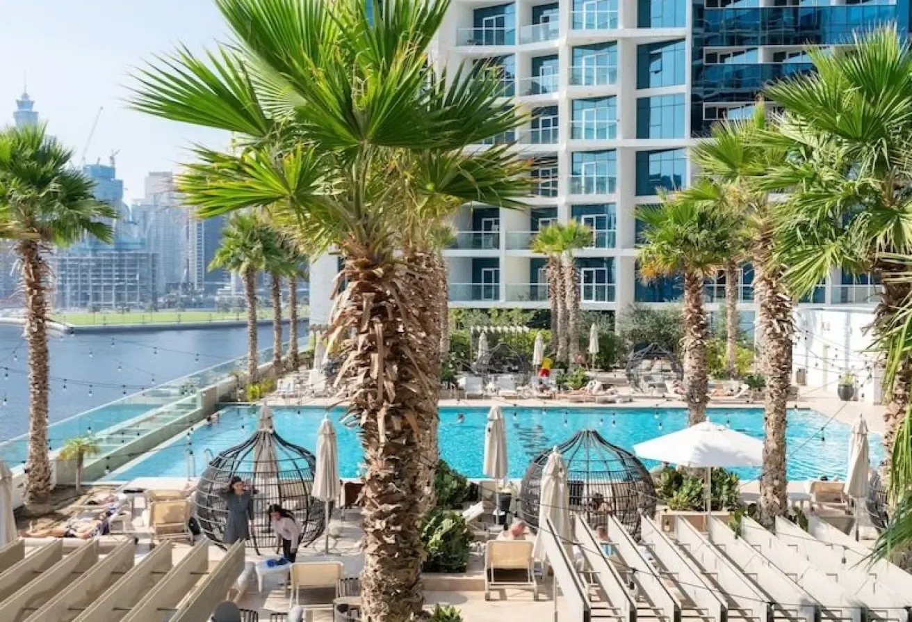 Triple View | Burj Khalifa, Canal & Pool Views