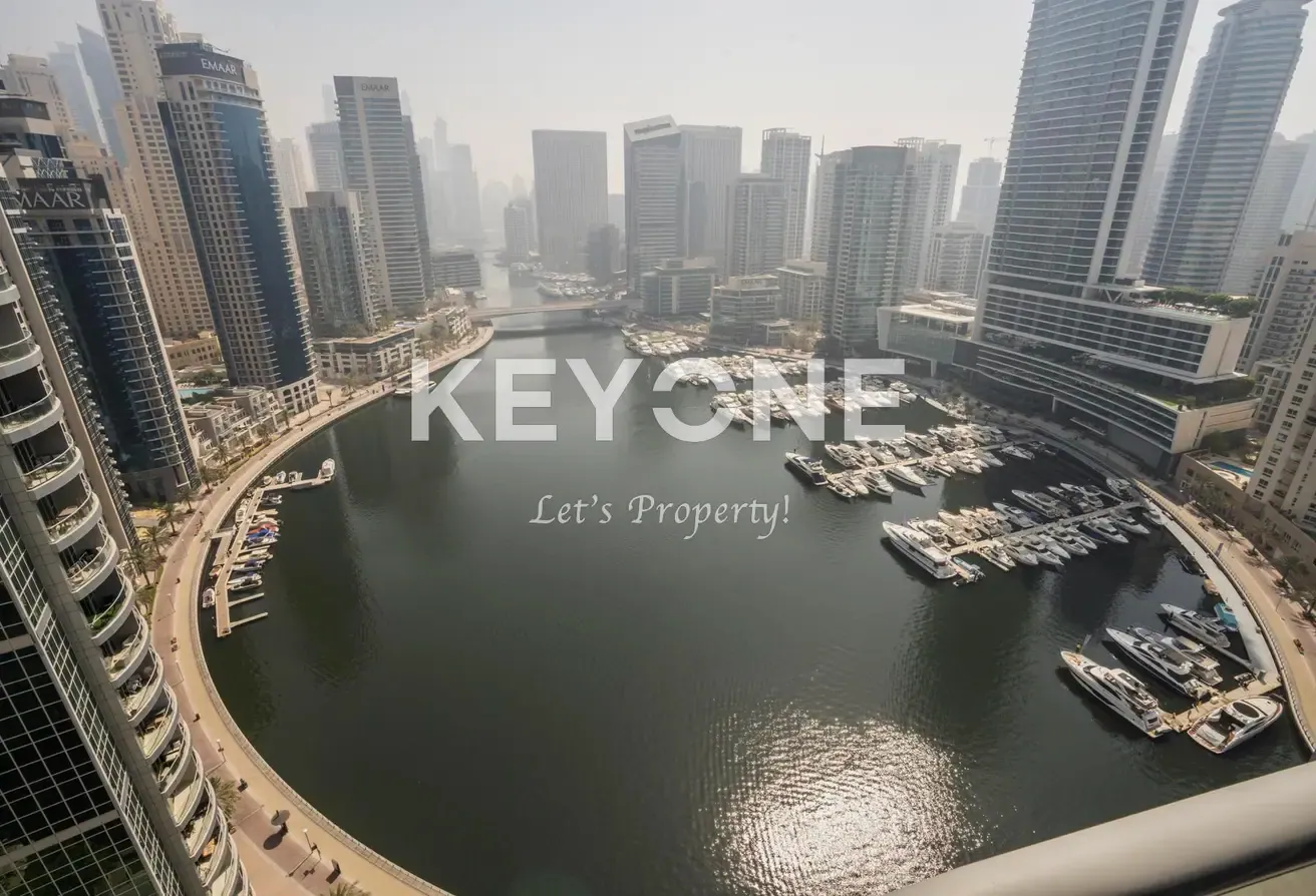 Furnished 3BR | High Floor | Full Marina view