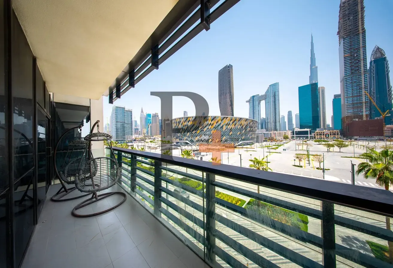 Luxury Fully Furnished 2BR + Maid | Burj & Coca-Cola Arena View | Italian Interior