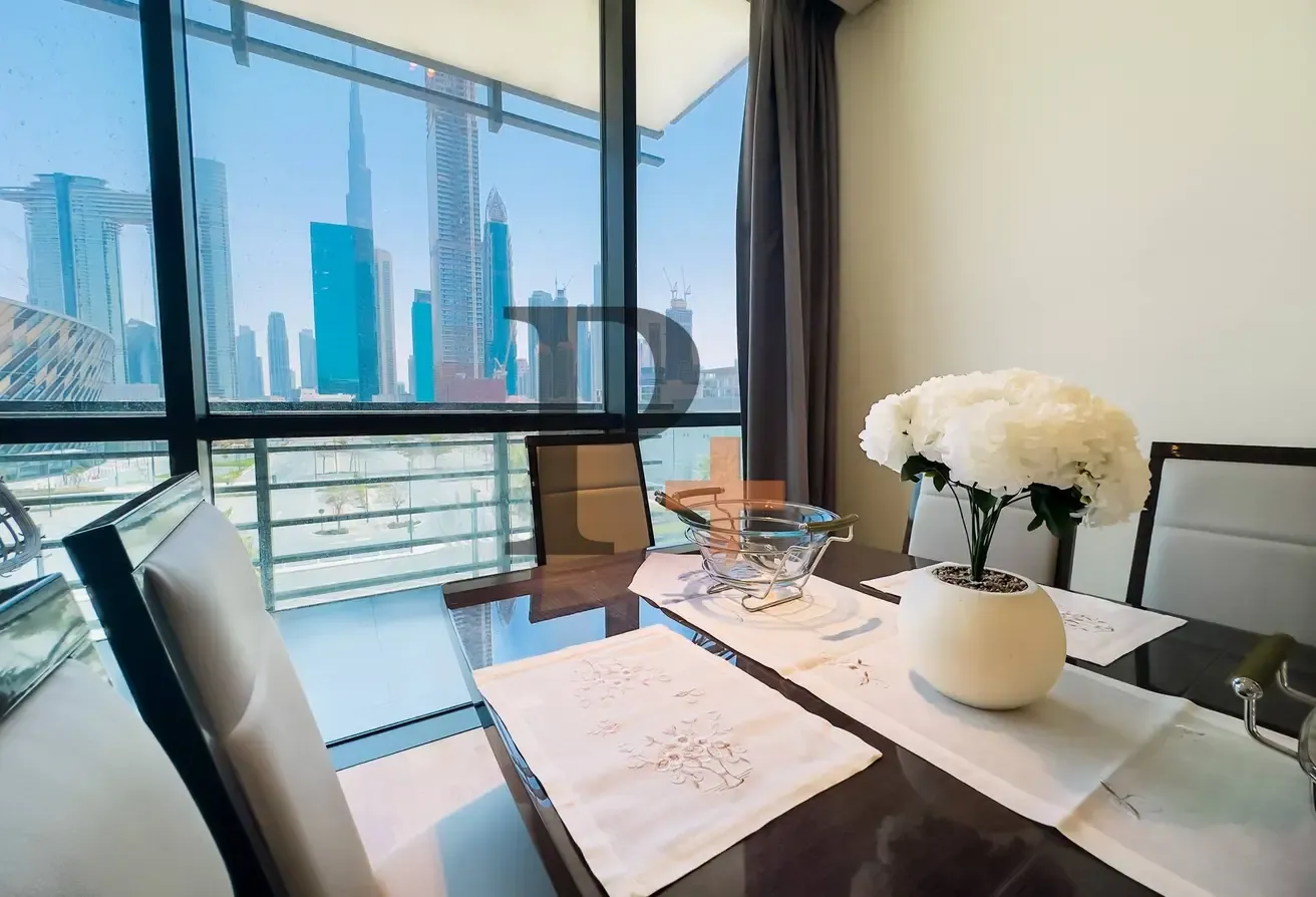Luxury Fully Furnished 2BR + Maid | Burj & Coca-Cola Arena View | Italian Interior