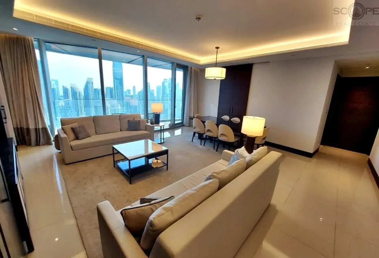 Burj Khalifa View | 3BR Apt | Bills Included
