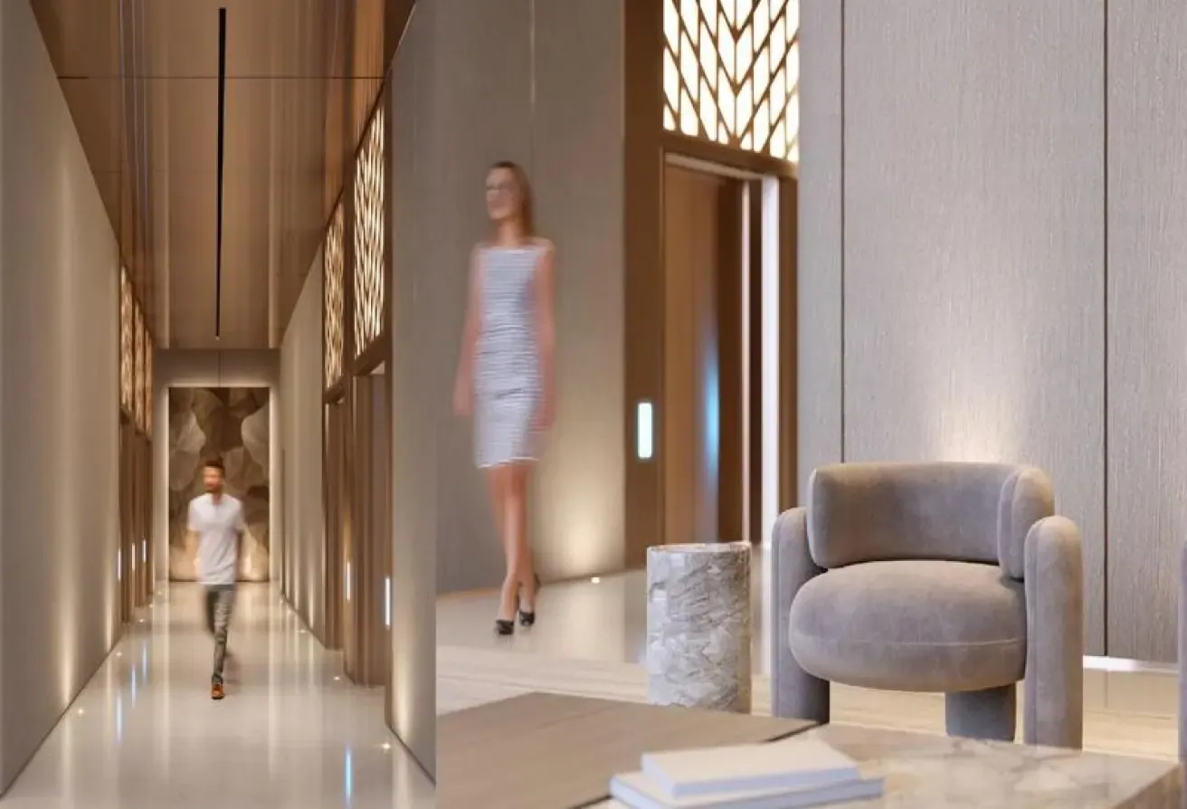 Modern studio | Sky Gate Tower | Views of the pool
