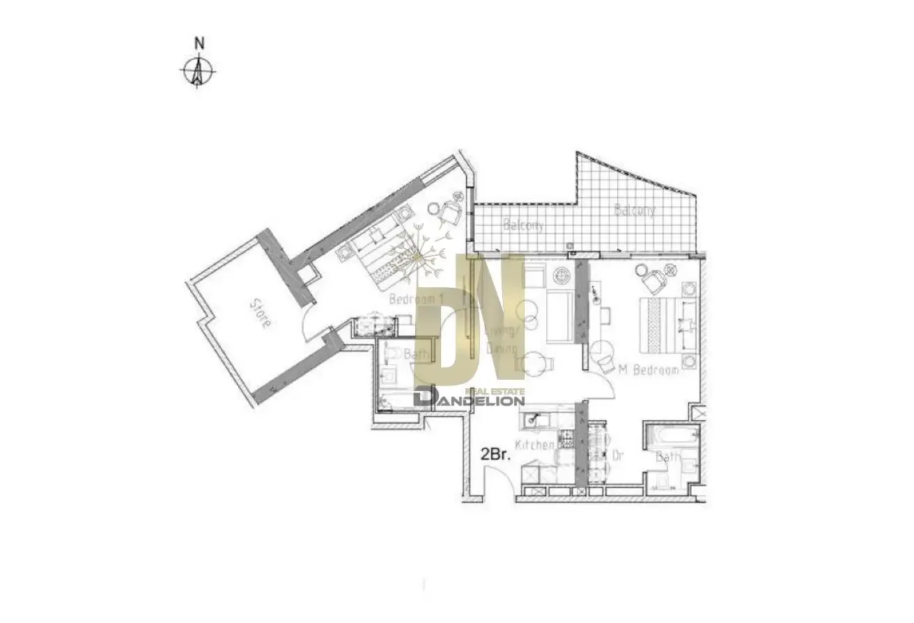 2 BR + Study | Fully Furnished | Ready to Move