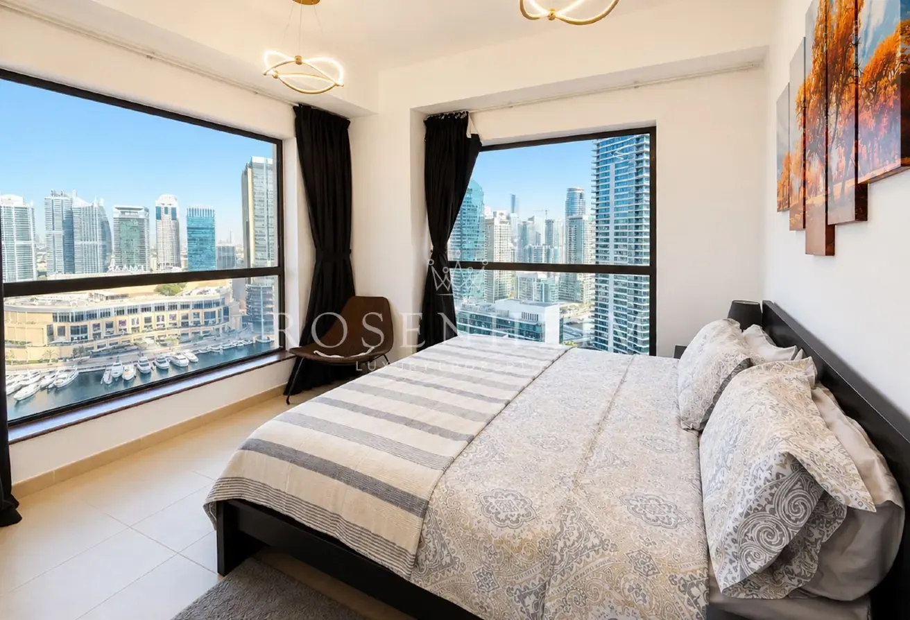 Open Marina Views |  Fully Furnished |  High Floor