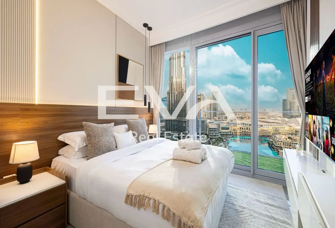 BURJ KHALIFA VIEW | 3BR + MAIDS | FULLY FURNISHED