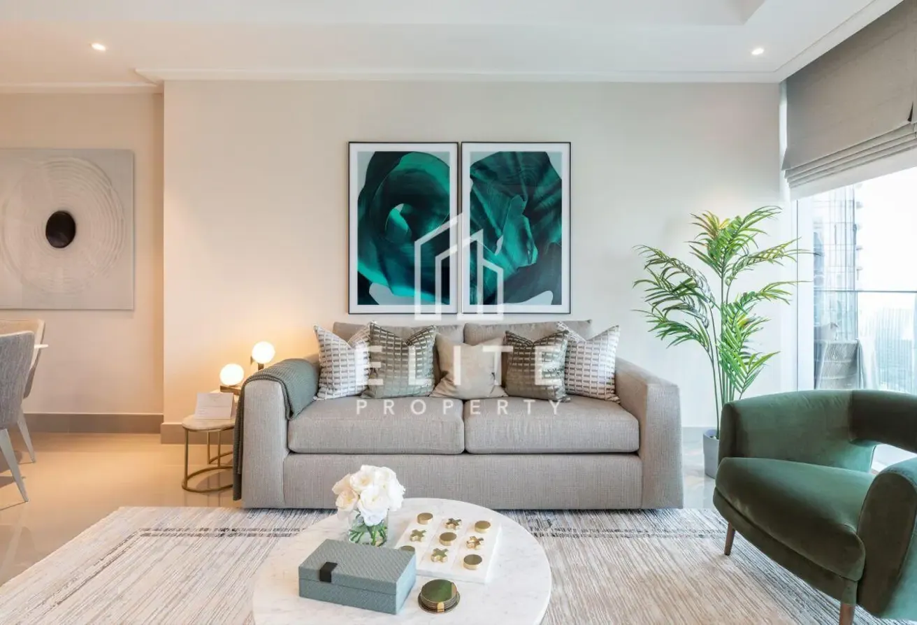 Furnished 3BR +Maid, High Floor, Burj Khalifa View