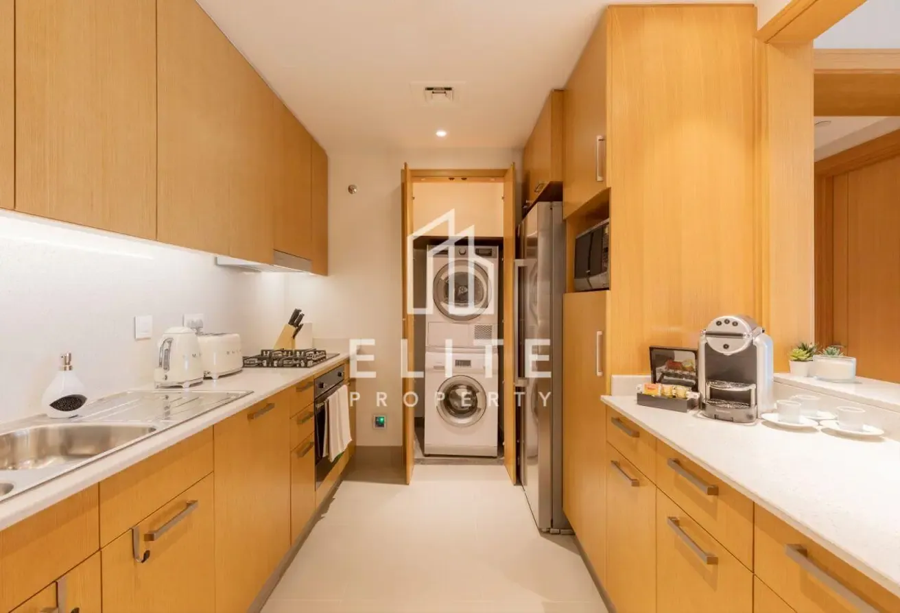 Furnished 3BR +Maid, High Floor, Burj Khalifa View