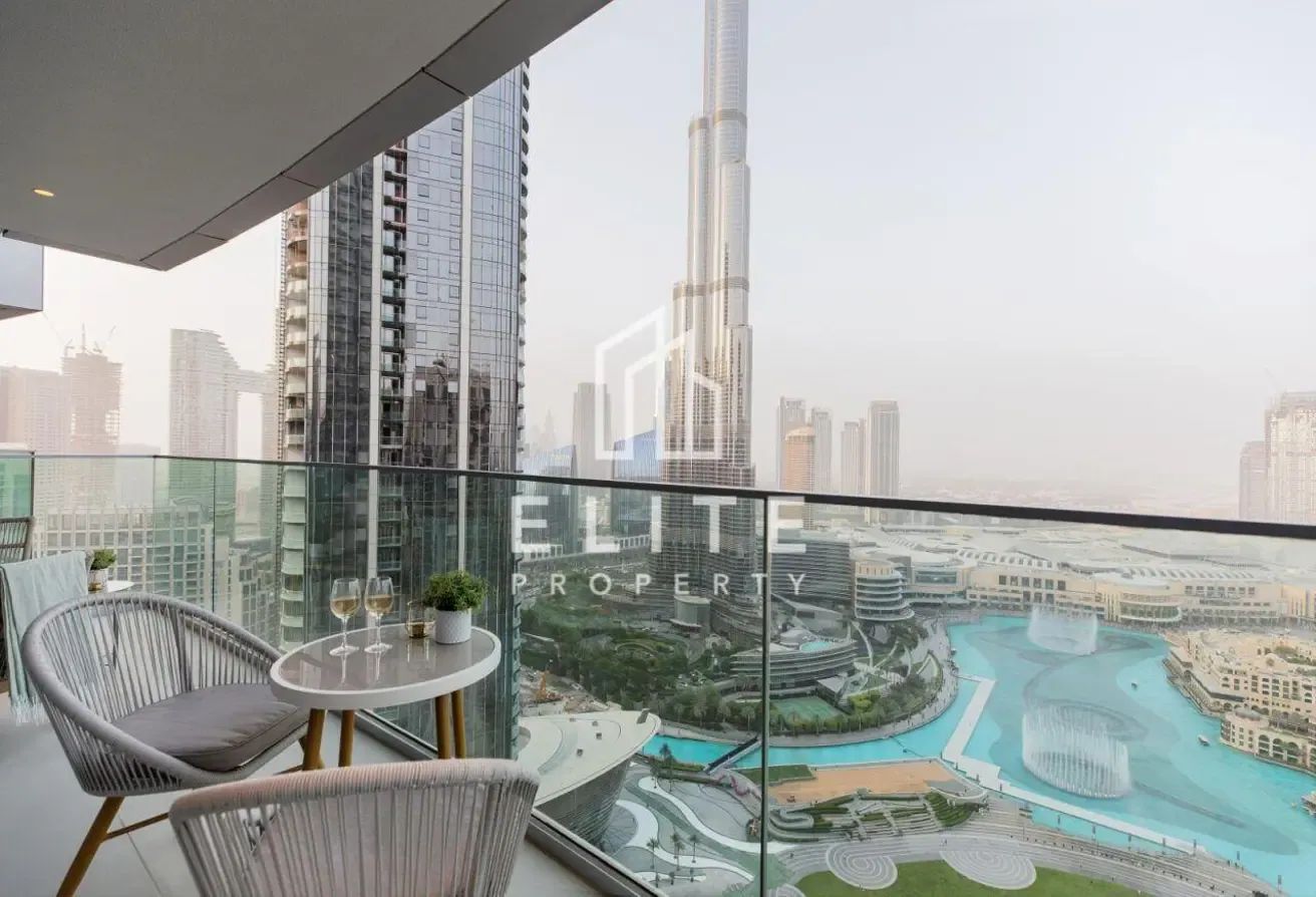 Furnished 3BR +Maid, High Floor, Burj Khalifa View
