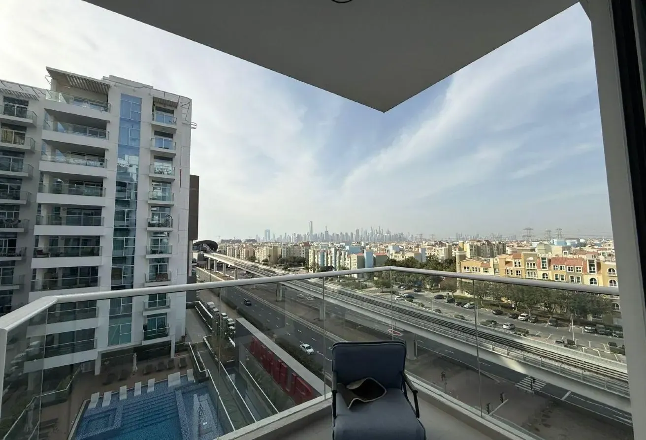 Furnished 3Bed For Rent | Pool view | Near metro