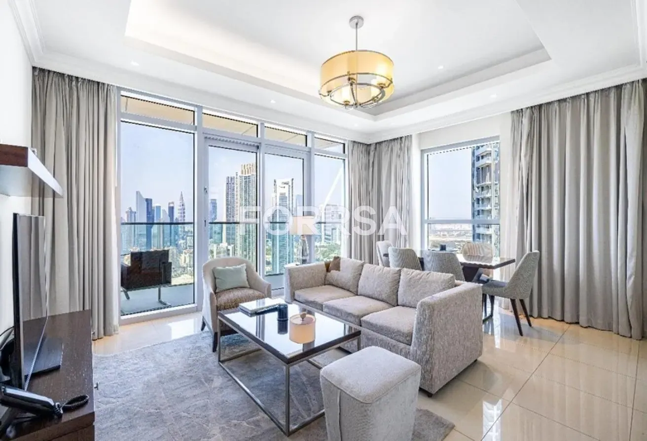 FULLY FURNISHED 2BR|BURJ KHALIFA VIEW|HIGH FLOOR