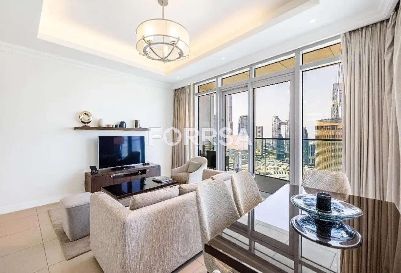 FULLY FURNISHED 2BR|BURJ KHALIFA VIEW|HIGH FLOOR