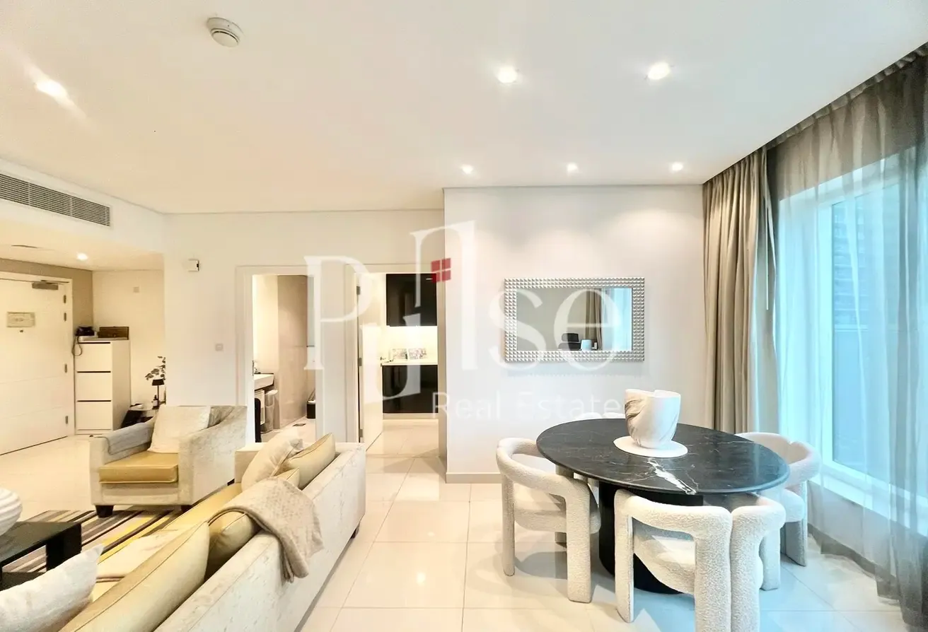 Furnished 1BR | Balcony | Community View