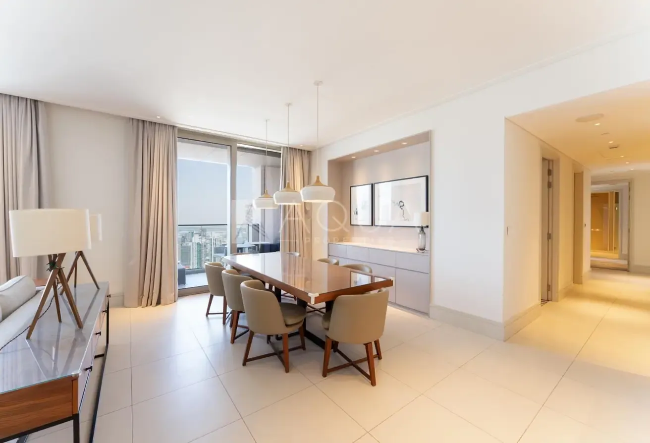 Furnished 3BR+M | Burj Khalifa View | High Floor