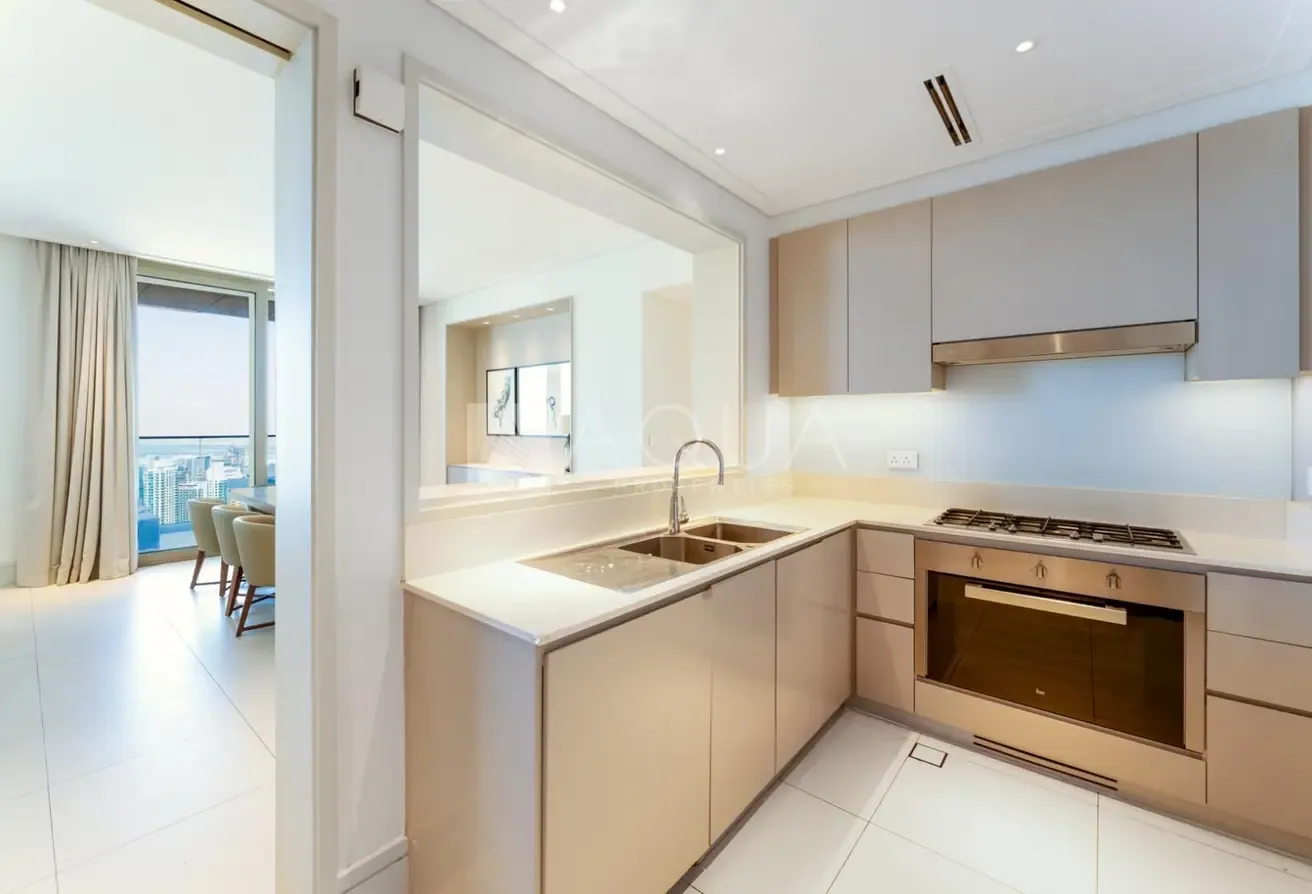 Furnished 3BR+M | Burj Khalifa View | High Floor