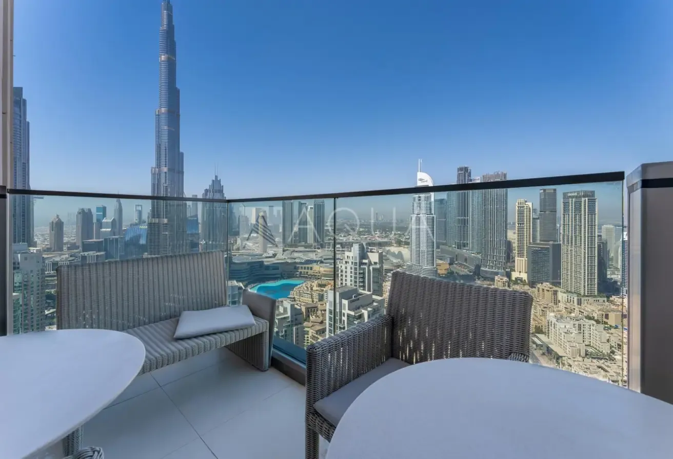 Furnished 3BR+M | Burj Khalifa View | High Floor