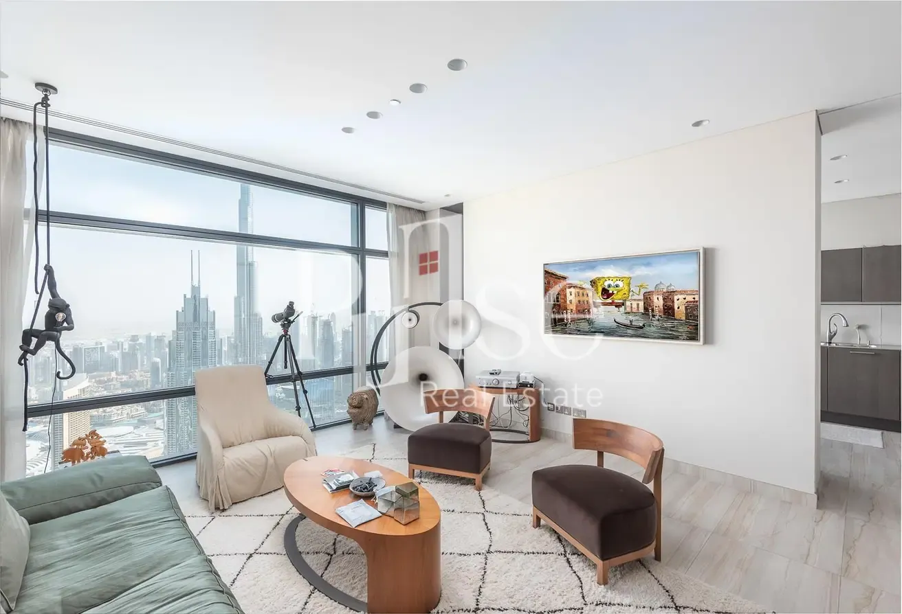 Converted Upgraded 3BR + Maid | Burj Khalifa View