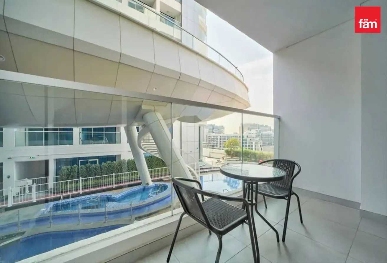 Bright Furnished Studio | Scenic Pool View