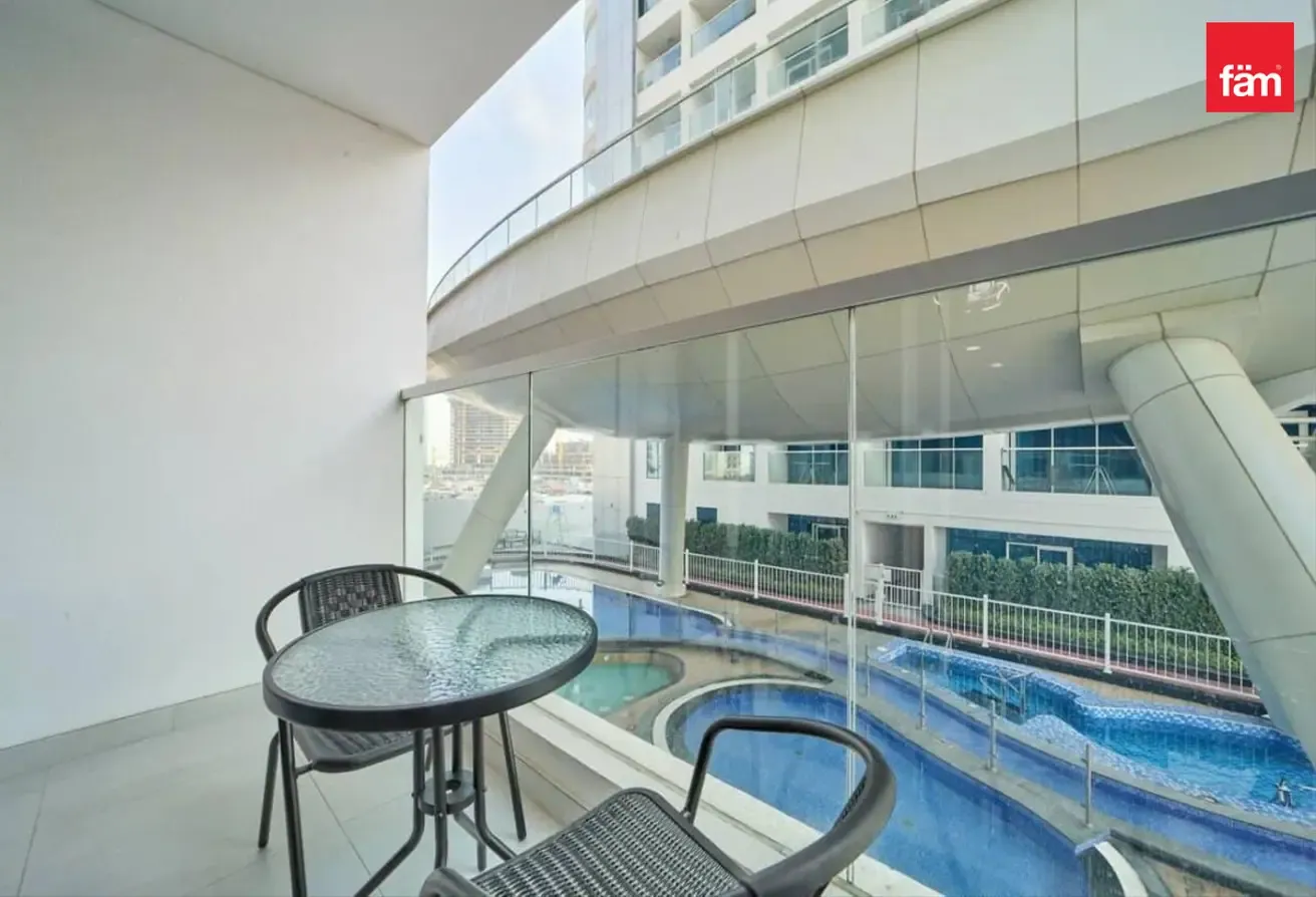 Bright Furnished Studio | Scenic Pool View