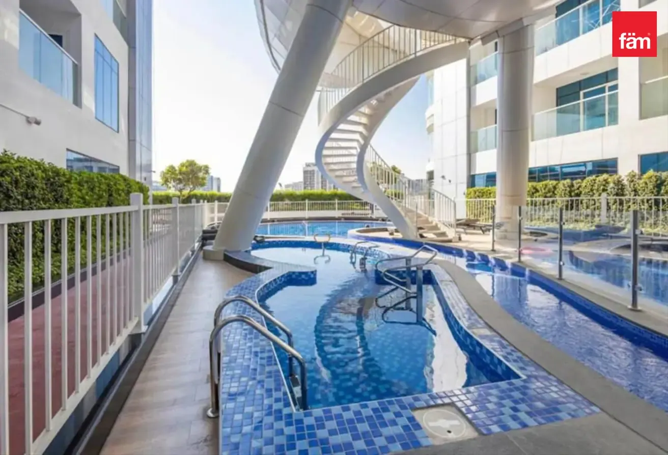 Bright Furnished Studio | Scenic Pool View