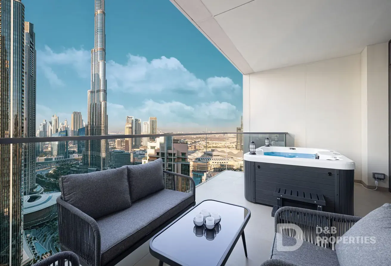 Full Burj Khalifa Fountain | Furnished | Jaccuzi